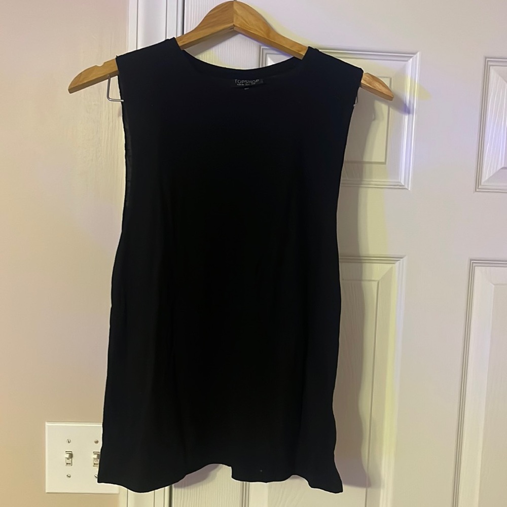 pop shop, black tank top